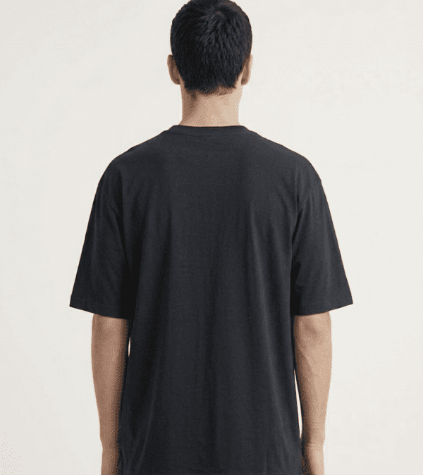 Navy Blue T-Shirt men back view Navy Blue T-Shirt men back view
