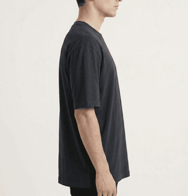 Navy Blue T-Shirt side view Navy Blue T-Shirt side view
