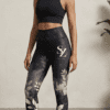 Black gym legging front view