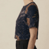 Black Crop Top side view left Black Crop Top side view left
