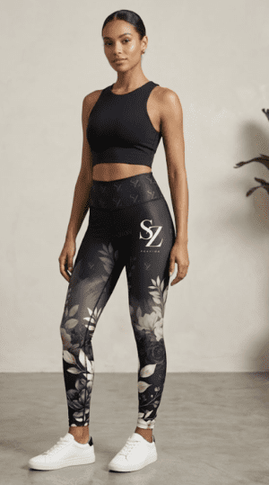 Saazion Floral Collection - Gym Legging - Dark