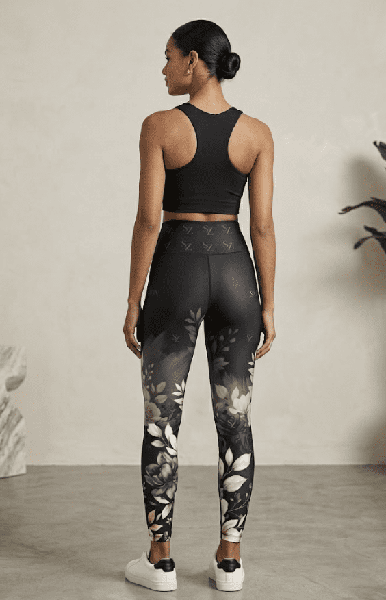 Saazion Floral Collection - Gym Legging - Dark