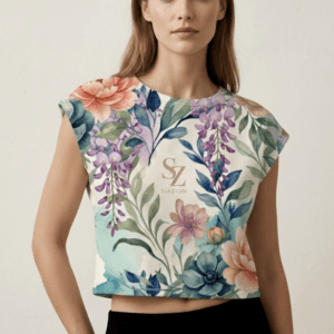Saazion - Women - Floral Collection - Crop Top - Light
