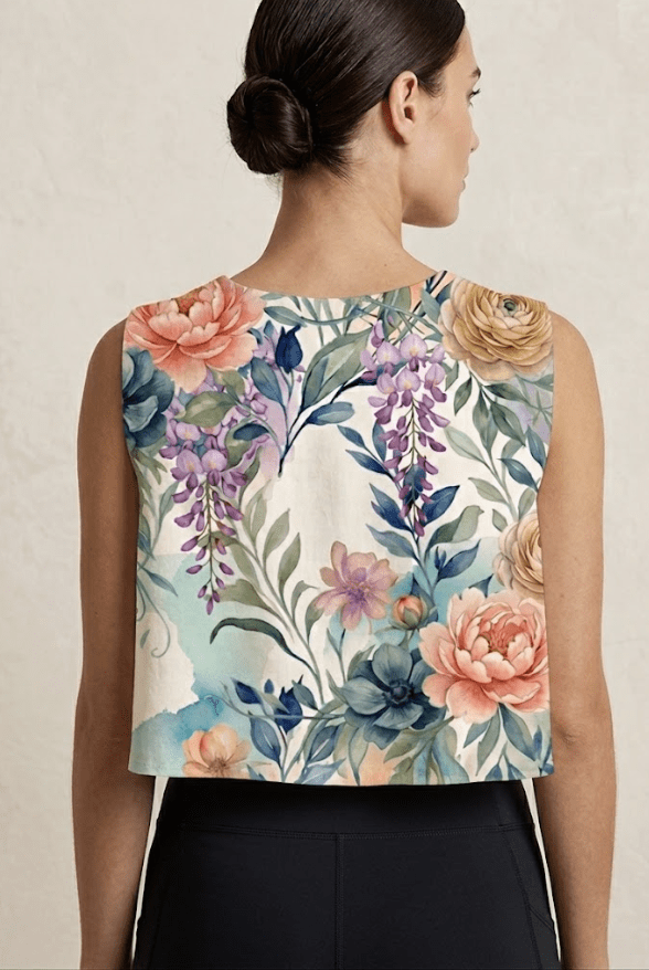 Saazion - Women - Floral Collection - Crop Top - Light