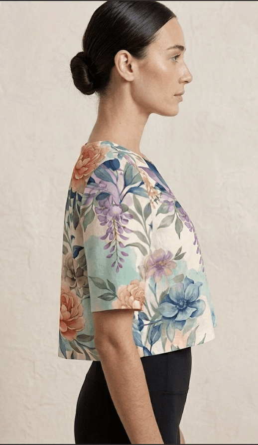 Saazion - Women - Floral Collection - Crop Top - Light