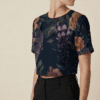 Saazion - Women - Floral Collection - Crop Top - Dark