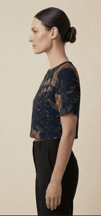 Saazion - Women - Floral Collection - Crop Top - Dark