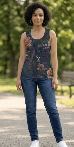 Saazion - Floral Collection - Tank Top - Dark