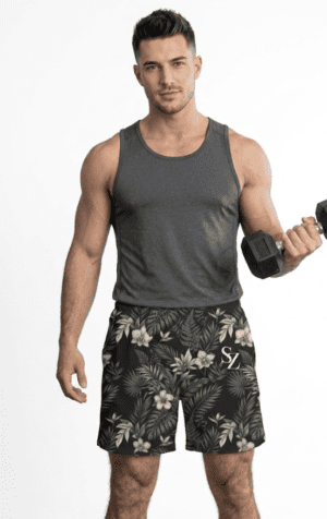 Saazion - Men - Floral Collection - Shorts - Dark