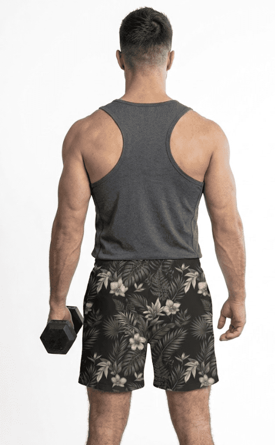 Saazion - Men - Floral Collection - Shorts - Dark